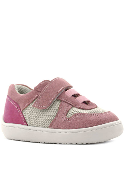 Maiyko Barefoot Hakiki Deri Cırtcırtlı İlk Adım Bebek Sneaker Toz Pembe