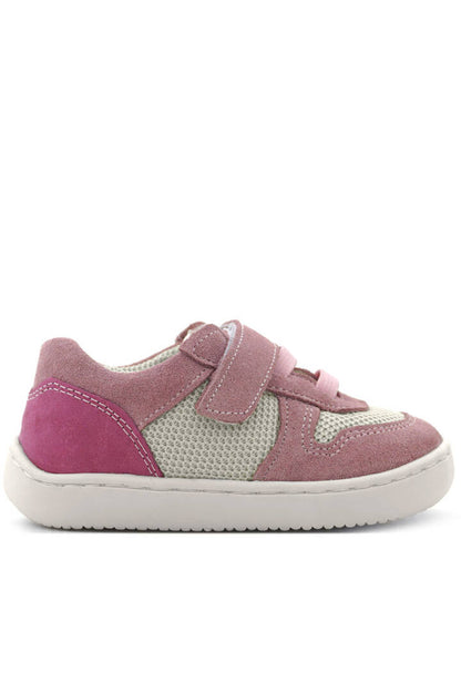 Maiyko Barefoot Hakiki Deri Cırtcırtlı İlk Adım Bebek Sneaker Toz Pembe