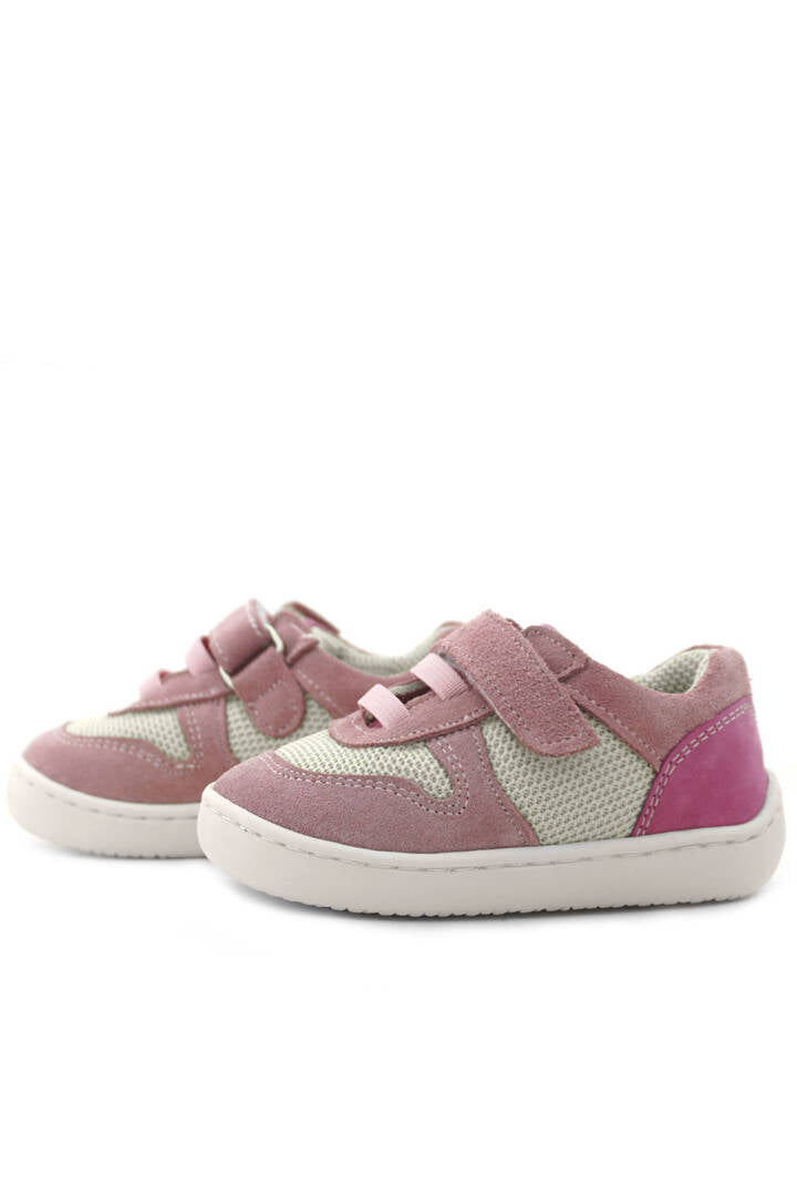 Maiyko Barefoot Hakiki Deri Cırtcırtlı İlk Adım Bebek Sneaker Toz Pembe