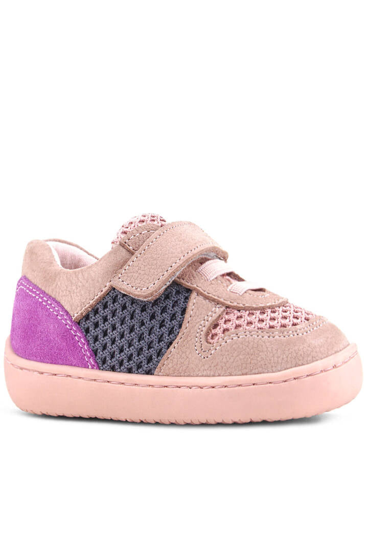 Maiyko Barefoot Pudra Gri & Mor Hakiki Deri Bebek Sneaker