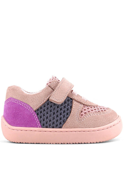 Maiyko Barefoot Pudra Gri & Mor Hakiki Deri Bebek Sneaker