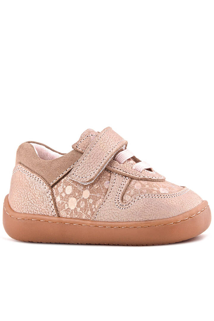 Maiyko Barefoot Simli Pudra Hakiki Deri Bebek Sneaker