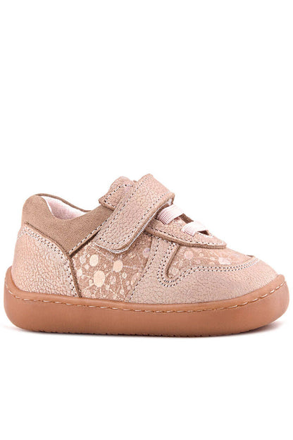 Maiyko Barefoot Simli Pudra Hakiki Deri Bebek Sneaker