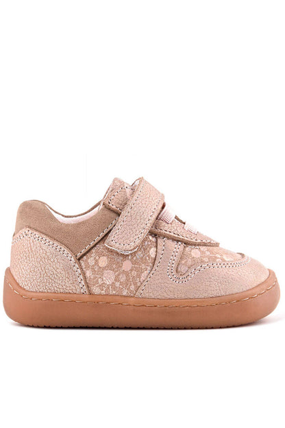 Maiyko Barefoot Simli Pudra Hakiki Deri Bebek Sneaker