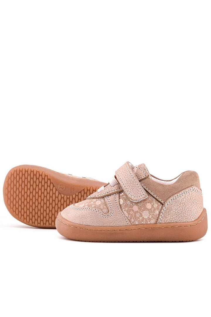 Maiyko Barefoot Simli Pudra Hakiki Deri Bebek Sneaker