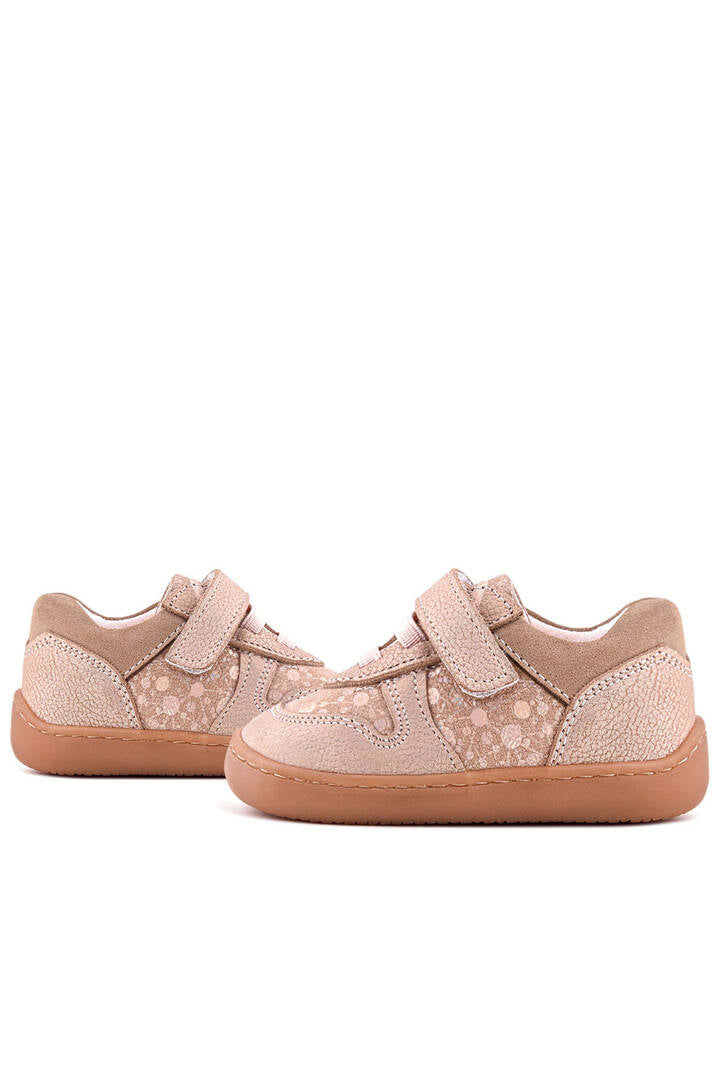 Maiyko Barefoot Simli Pudra Hakiki Deri Bebek Sneaker