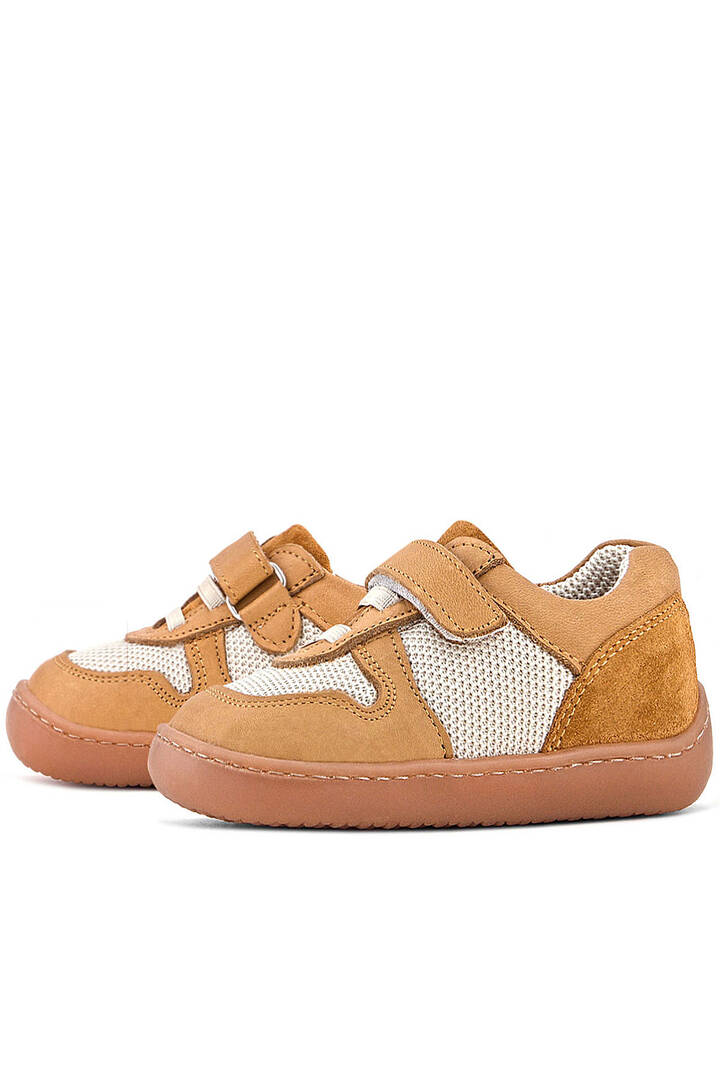 Maiyko Barefoot Taba & Krem Hakiki Deri Bebek Sneaker