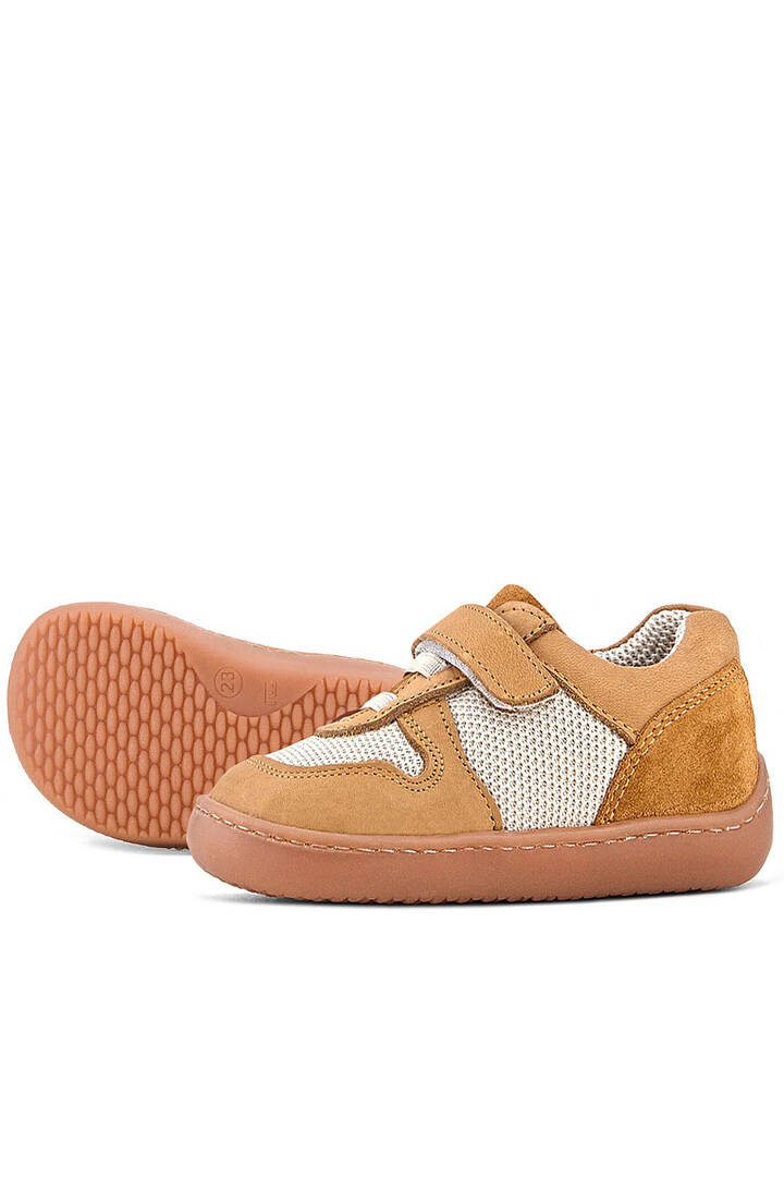 Maiyko Barefoot Taba & Krem Hakiki Deri Bebek Sneaker