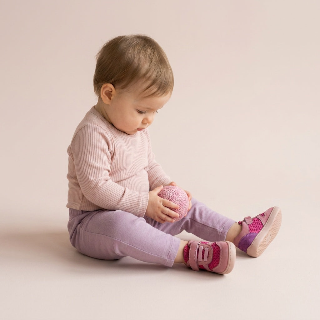 Maiyko Barefoot Pembe Mor bebek ayakkabisi yakin cekim