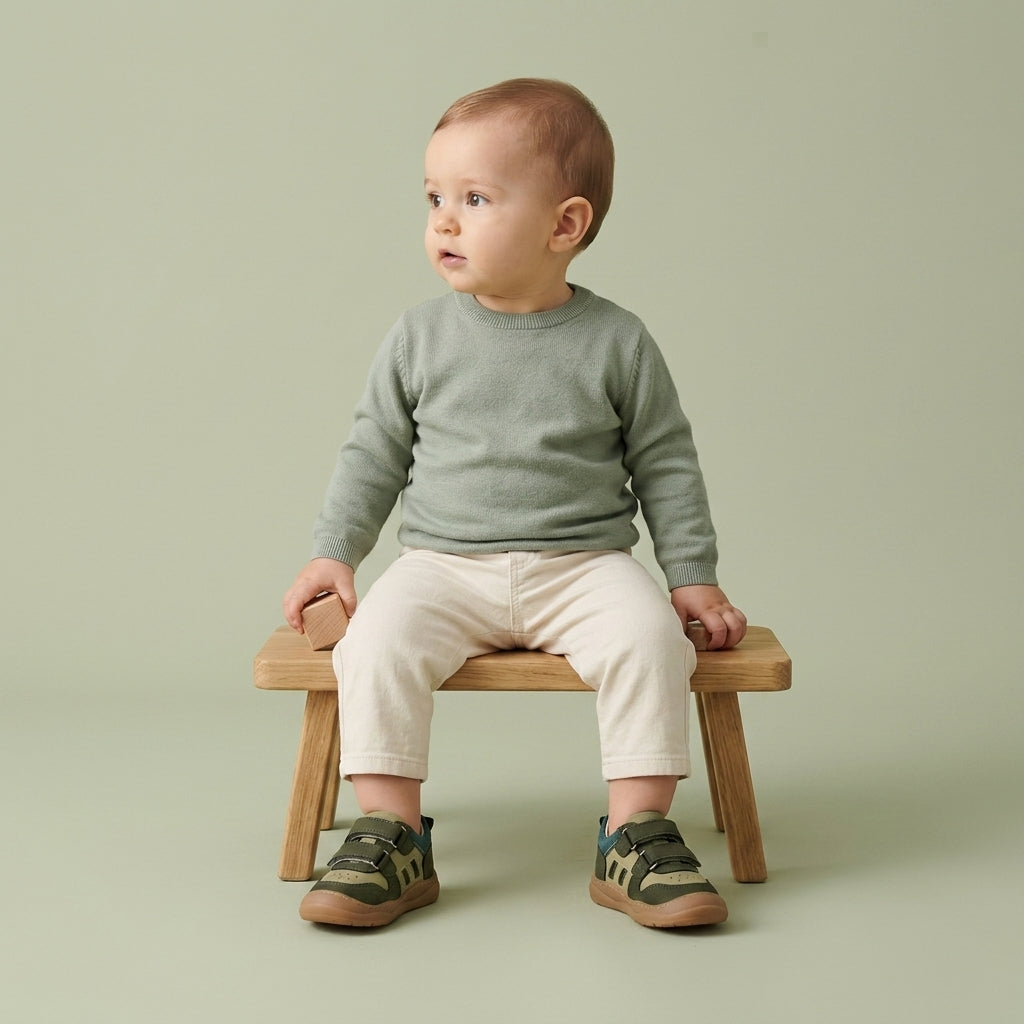 Maiyko Step Koyu Yesil bebek ayakkabisi tam boy