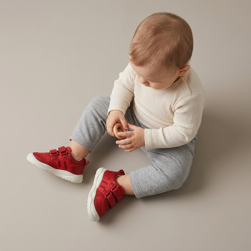 Maiyko Step Kirmizi bebek ayakkabisi yakin cekim