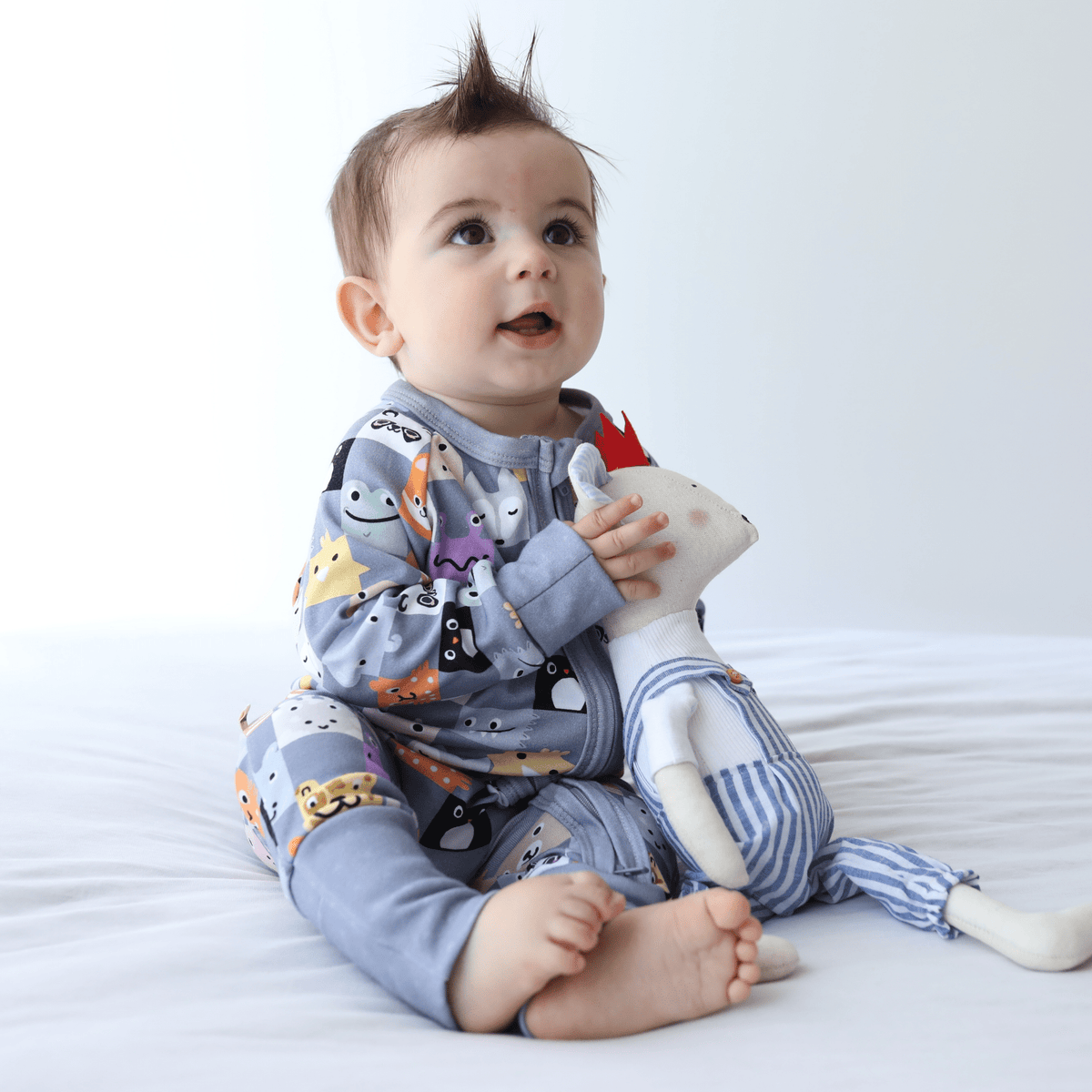 0.5 Tog Wild Friends Uyku Tulumu — bebek üzerinde