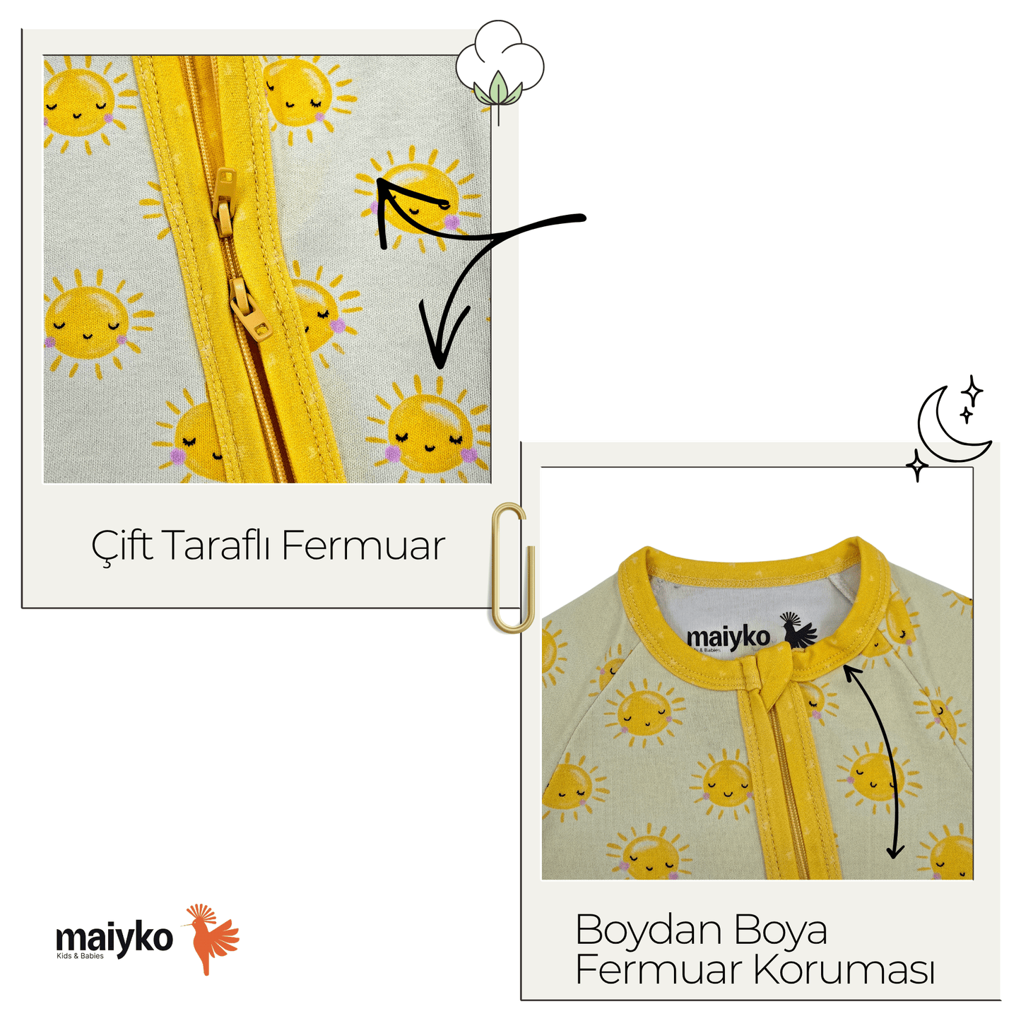 ☀️ Little Sunshine Fermuarlı Tulum
