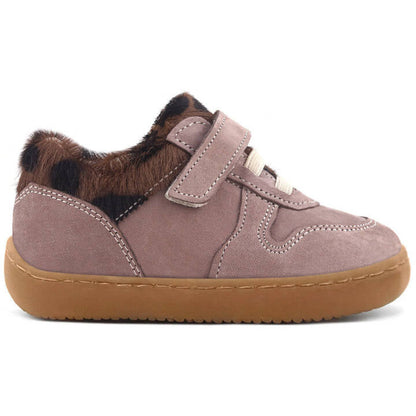 Maiyko Barefoot Açık Kahve Desenli Hakiki Deri Bebek Sneaker