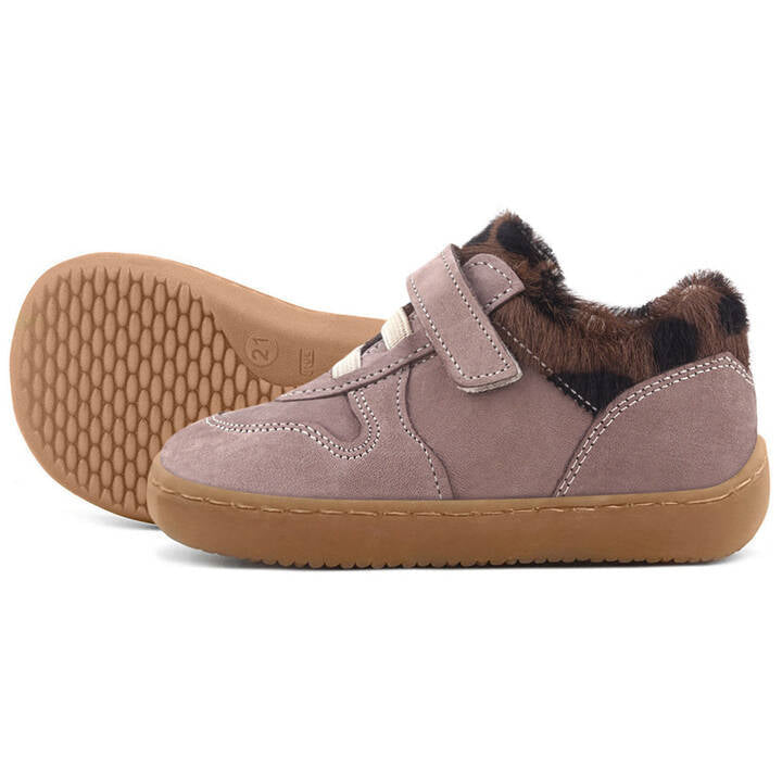 Maiyko Barefoot Açık Kahve Desenli Hakiki Deri Bebek Sneaker