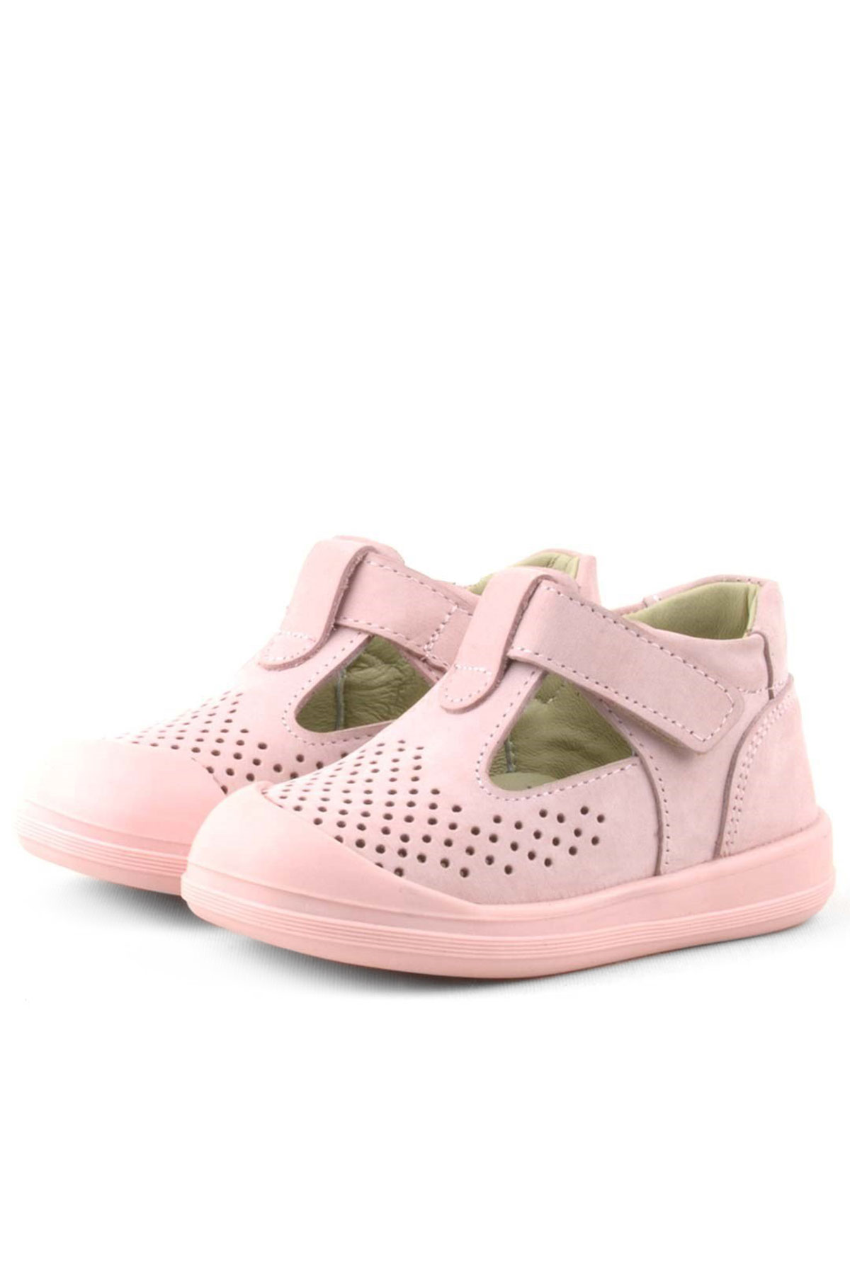 Maiyko Flow Hakiki Deri Pembe Anatomik Bebek Sandaleti