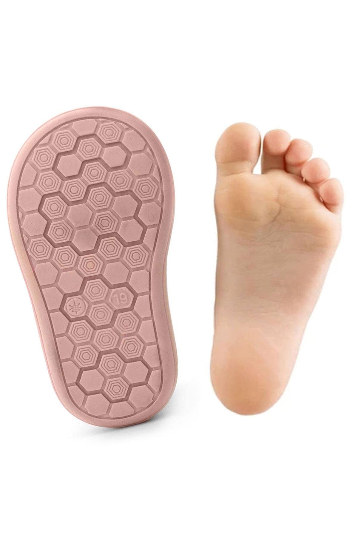 Maiyko Flow Hakiki Deri Pembe Anatomik Bebek Sandaleti