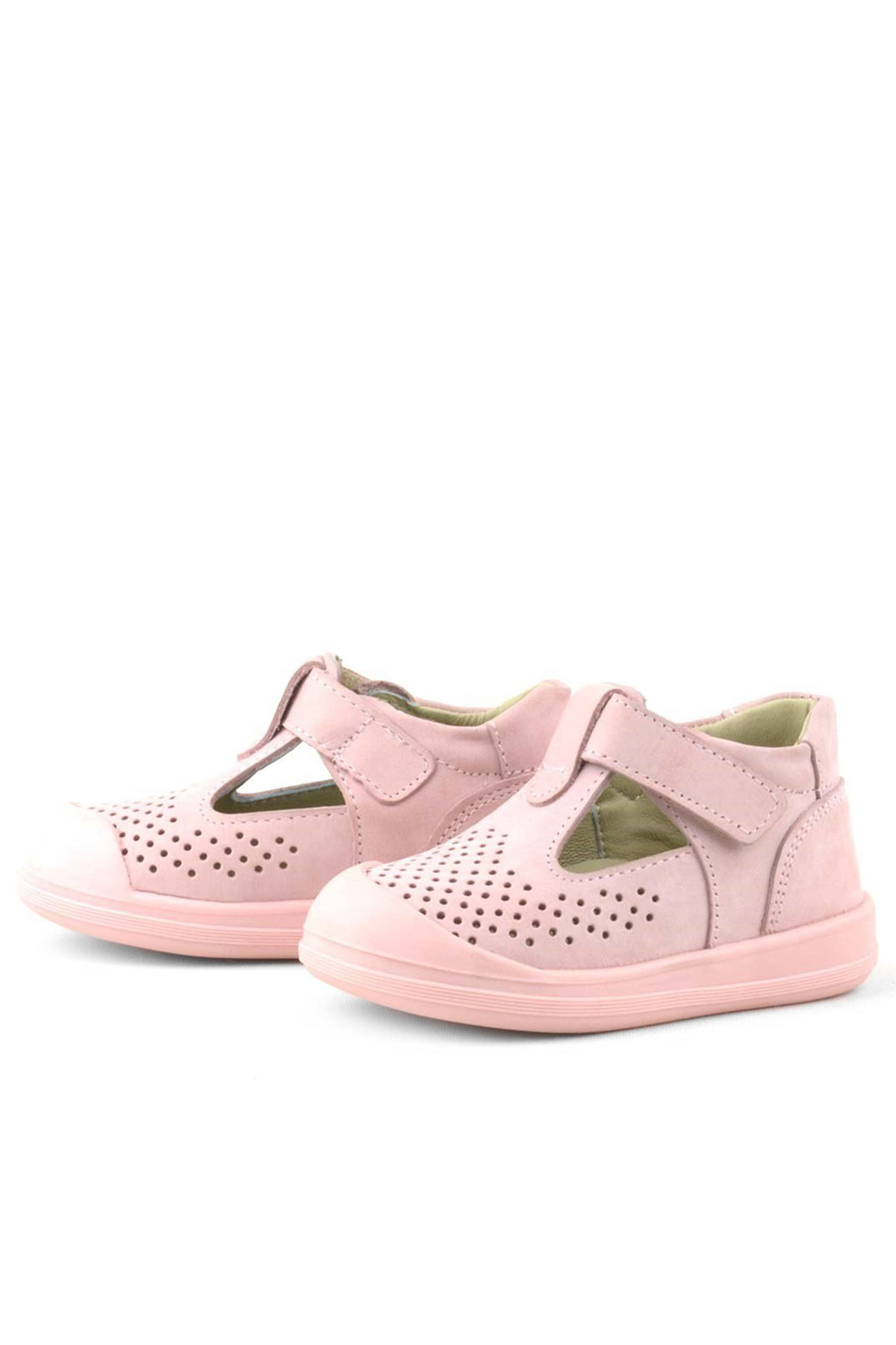 Maiyko Flow Hakiki Deri Pembe Anatomik Bebek Sandaleti