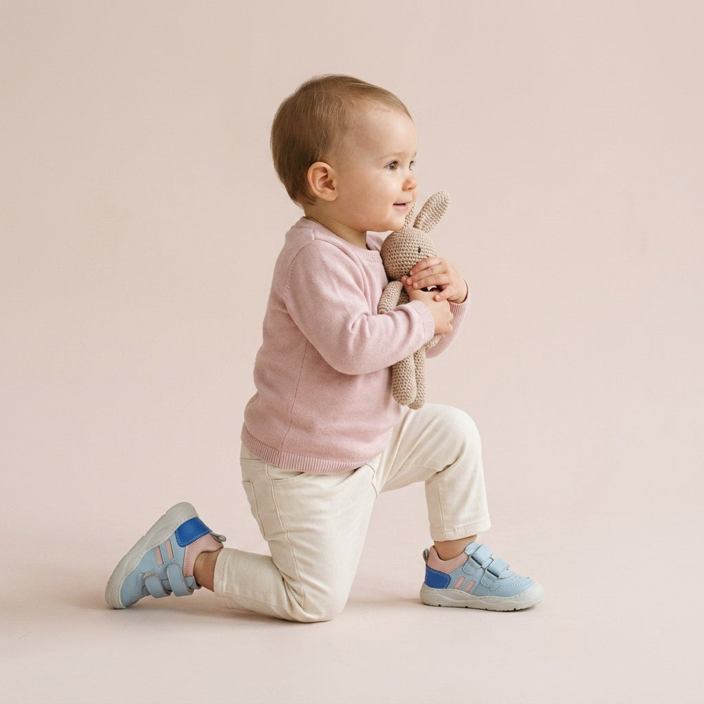 Maiyko Step Pudra Pembe Mavi bebek ayakkabisi tam boy
