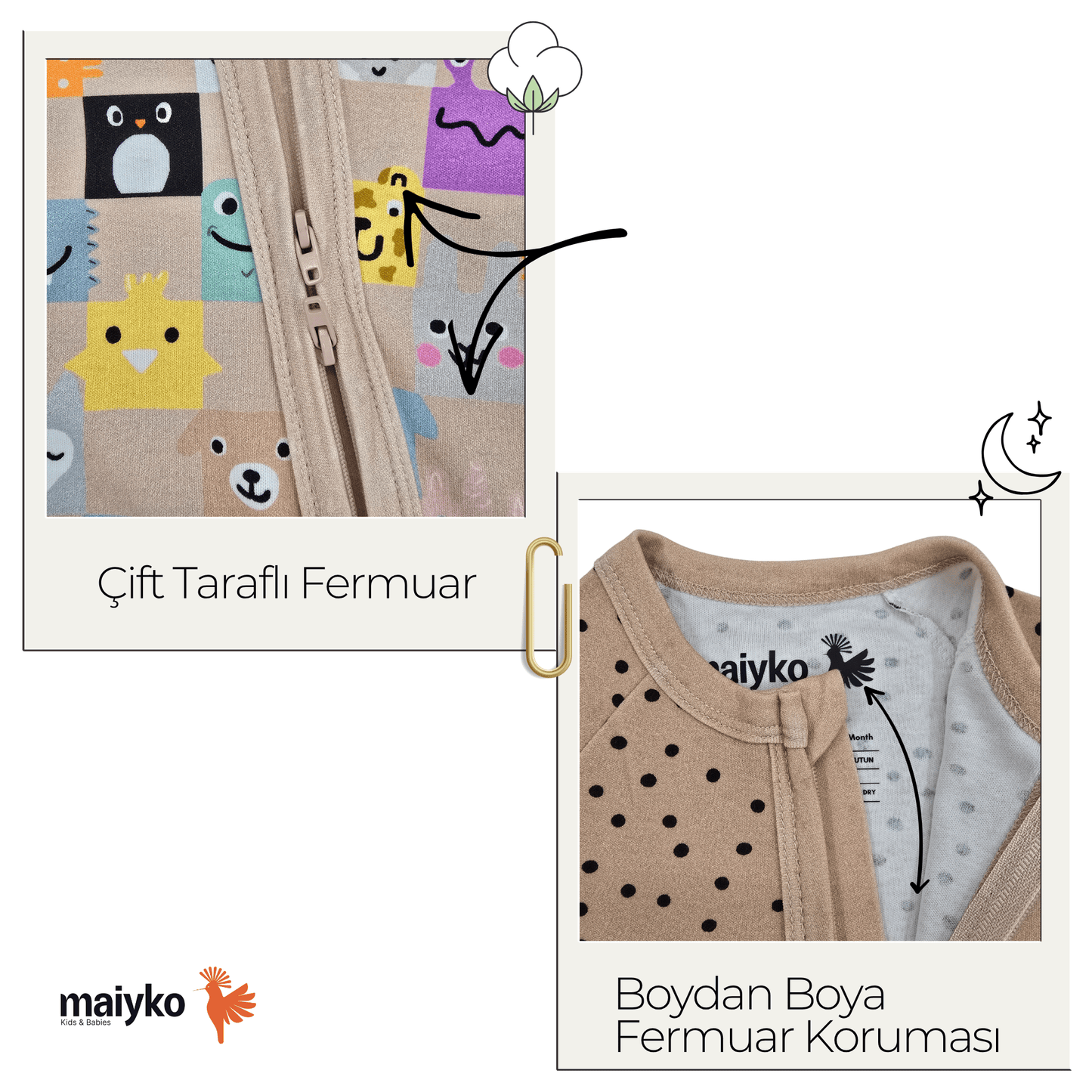 1.0 Tog Choco Dots Fermuarlı Tulum