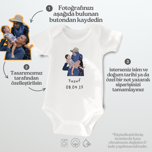 Fotoğraf Baskılı Özelleştirilmiş Body Zarf Yaka