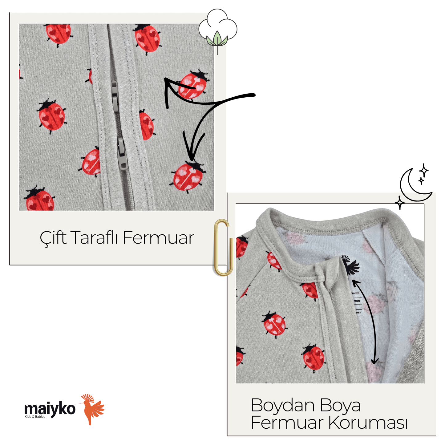 1.0 Tog Lucky Dots Fermuarlı Tulum