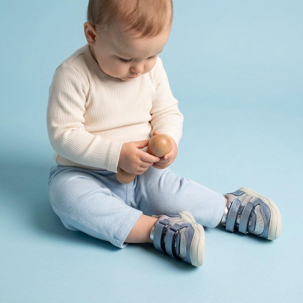 Maiyko Step Parlak Mavi bebek ayakkabisi yakin cekim